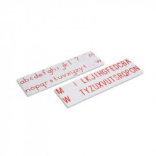 Printed letters international version, red (GAM)