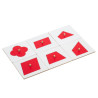 Deployments for the geometric chest of drawers red and white