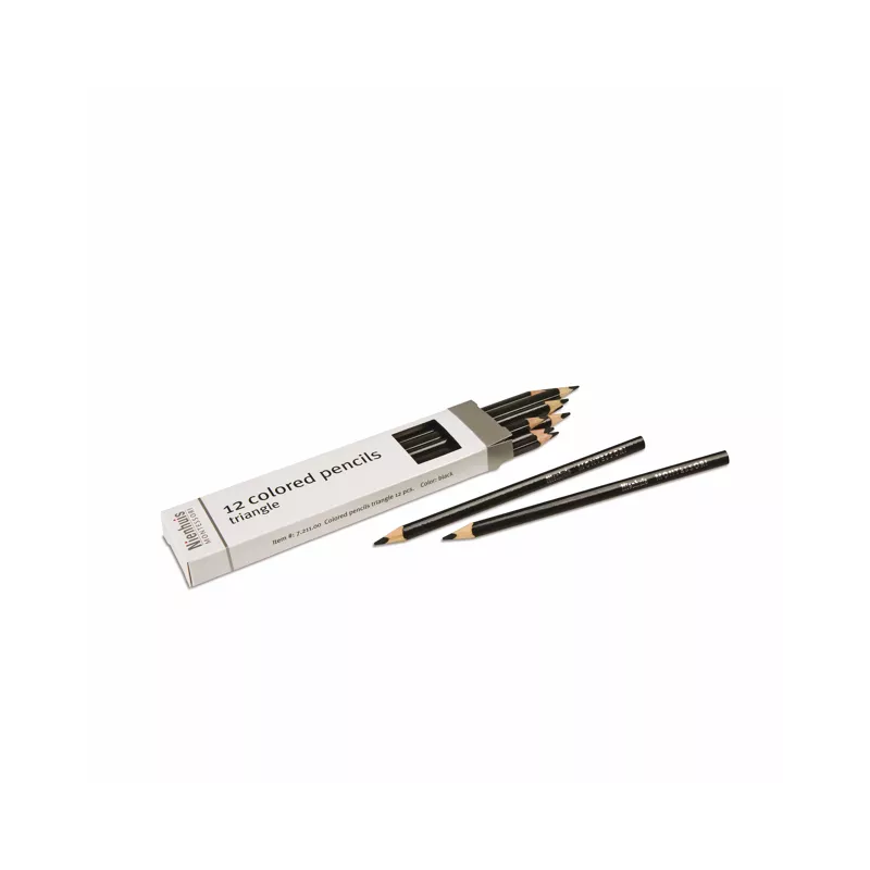 Triangular Colored Pencil: Black (12)