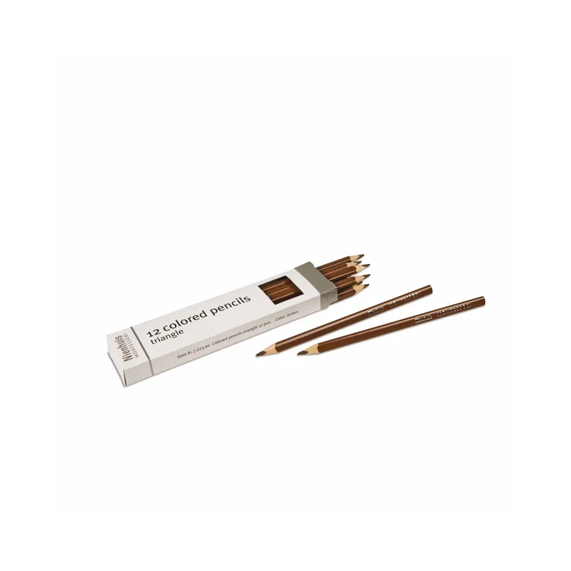 Triangular Colored Pencil: Brown (12)