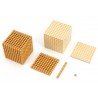 Wooden cube to pearl material
