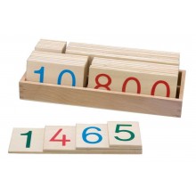 Zahlenkarten - groß 1-9000 - Holz