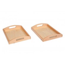 2 kleine Holztabletts