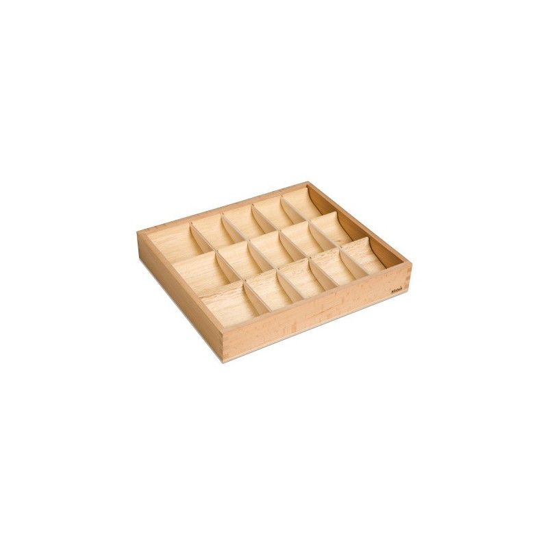 Kasten mit 15 Fächern für die Wortsymbole