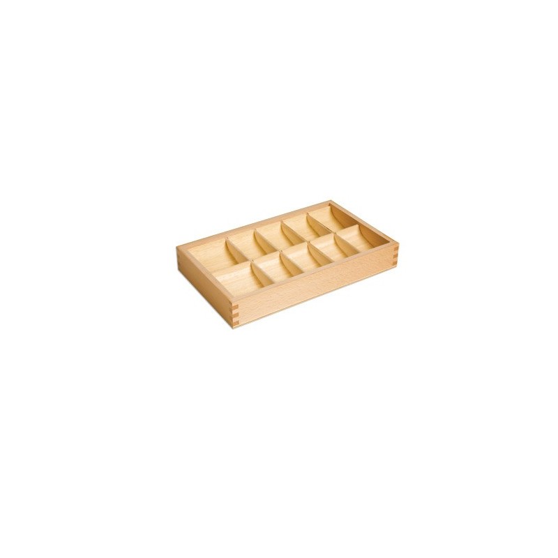 Kasten mit 10 Fächern für die Wortsymbole