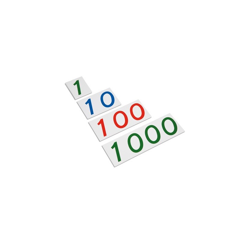 Plastic Number Cards: Large, 1-1000