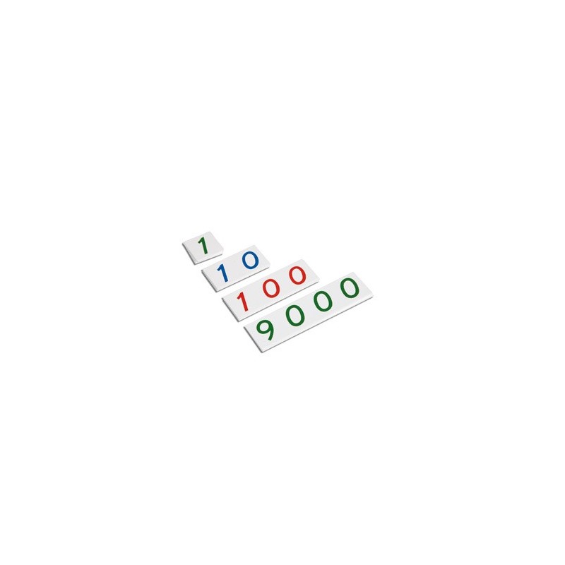 Plastic Number Cards: Small, 1-9000