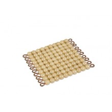 Goldquadrat, 10 x 10 goldene Perlen: Lose Perlen (Kunststoff)