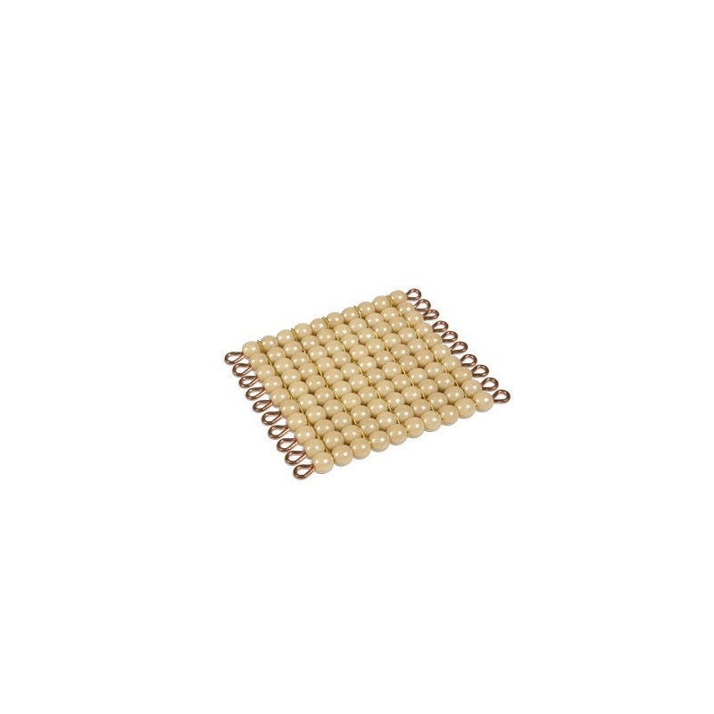 One Golden Bead Square Of 100: Individual Beads Nylon