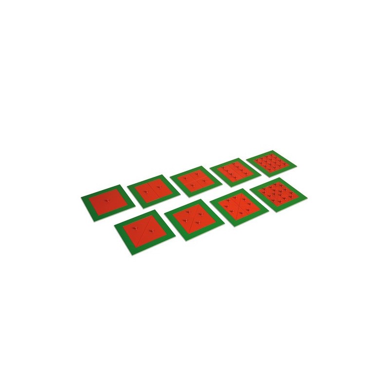 Aufgeteilte Quadrate: Satz von 9 Stück