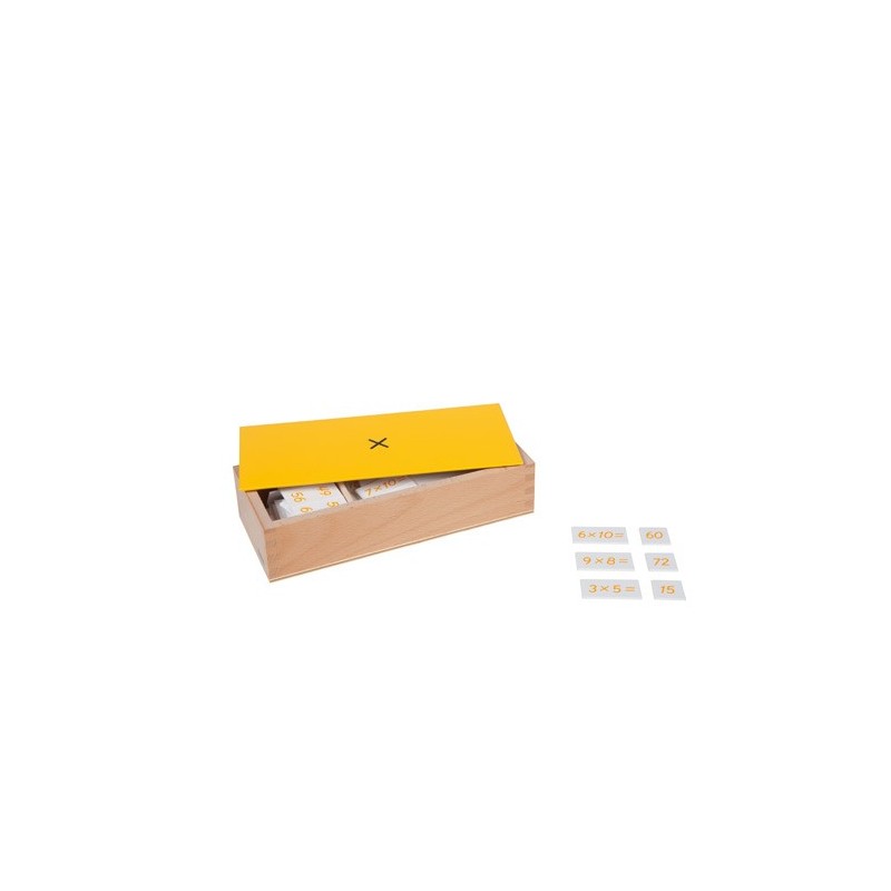 Kasten mit Multiplikationsaufgaben