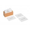 Kasten mit Aufgabenkarten für das Bankspiel