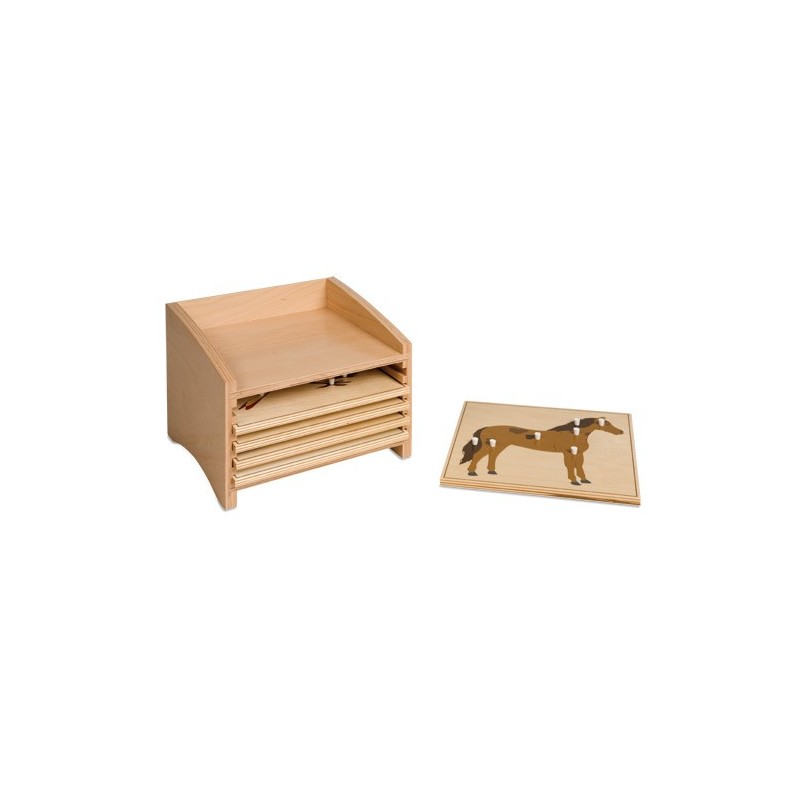 Animal Puzzle Cabinet: Five Compartments