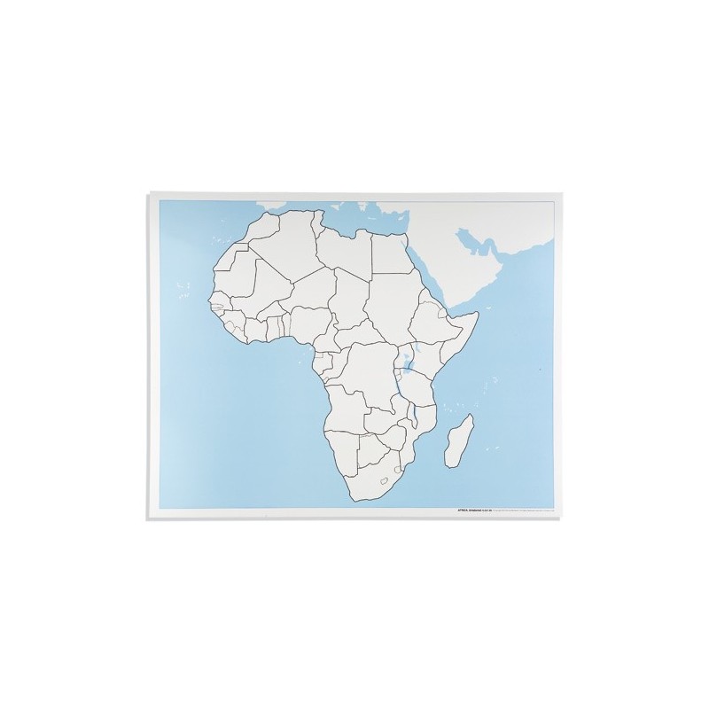 Kontrollkarte Afrika: unbeschriftet
