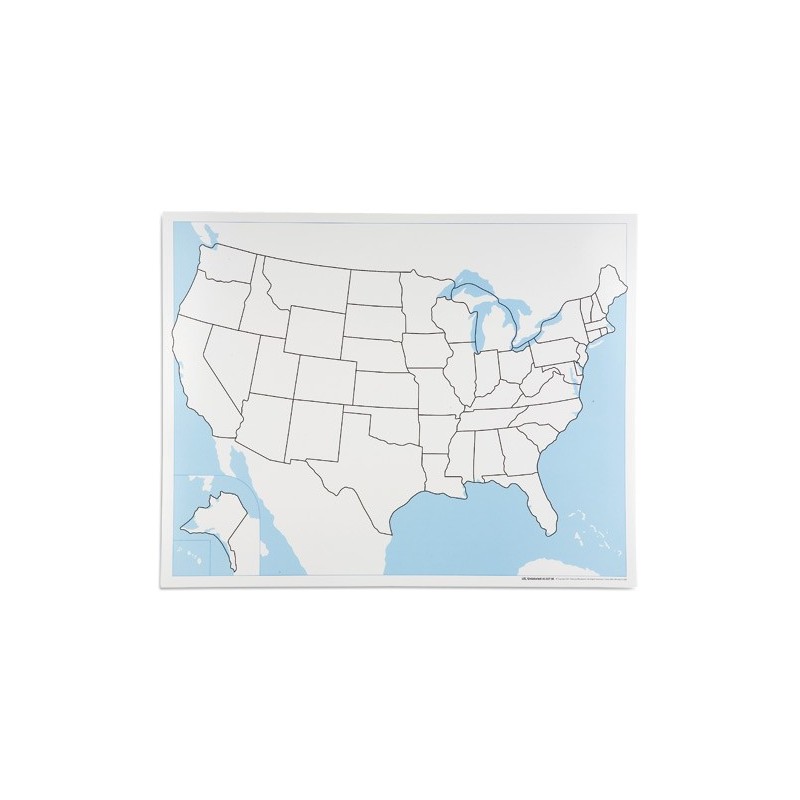 United States Control Map: Unlabeled