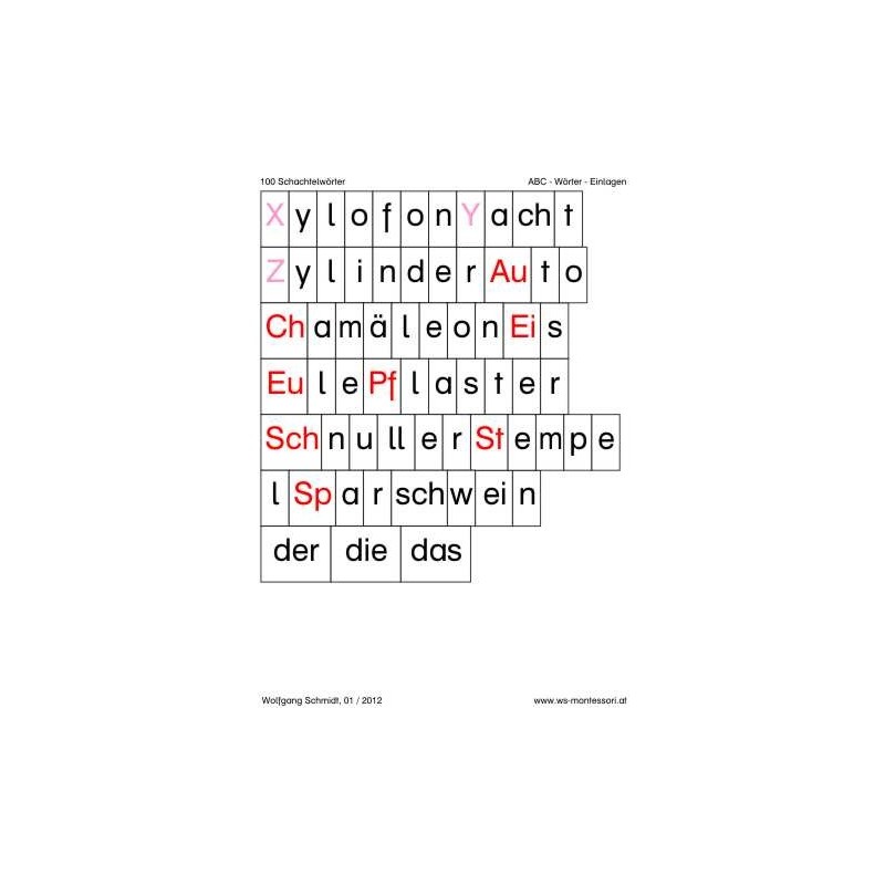 100 box words