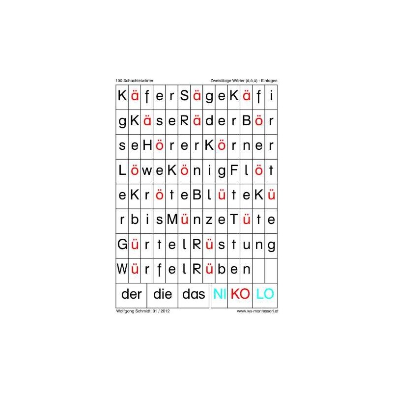 100 box words