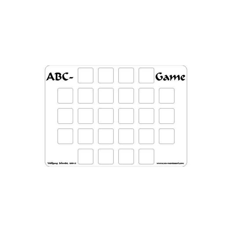ABC Game	 (Dieser Artikel ist auch in deutsch erhältlich)