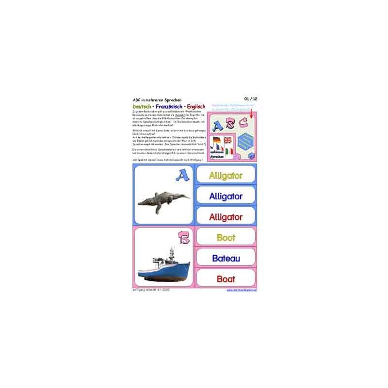 ABC in mehreren Sprachen mit interakt. Lernsoftware