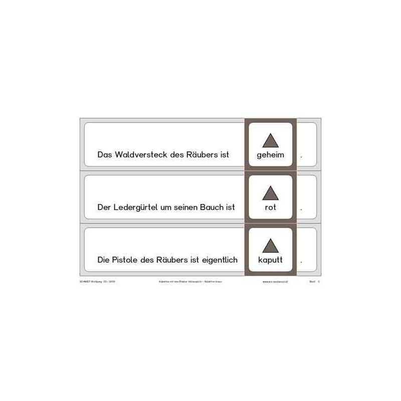 Adjectives with the robber Hotzenplotz, adj. Brown