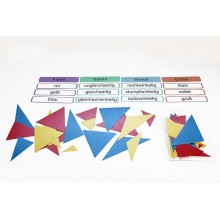 Triangle game, adjectives blue