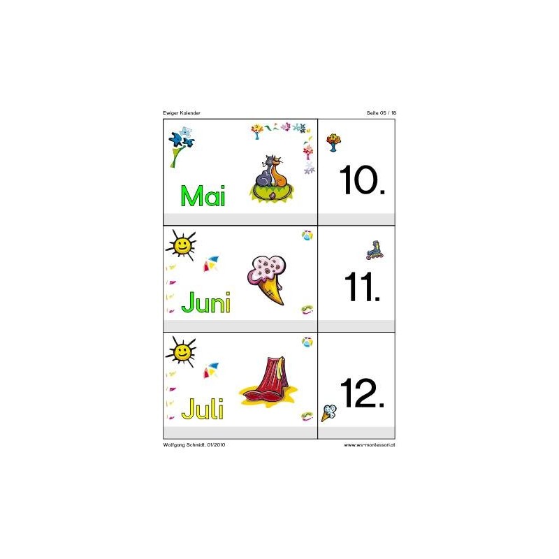 Endless calendar