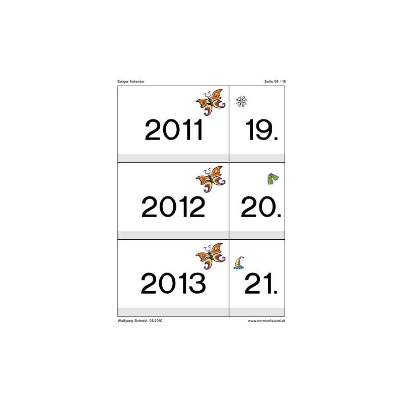 Endless calendar