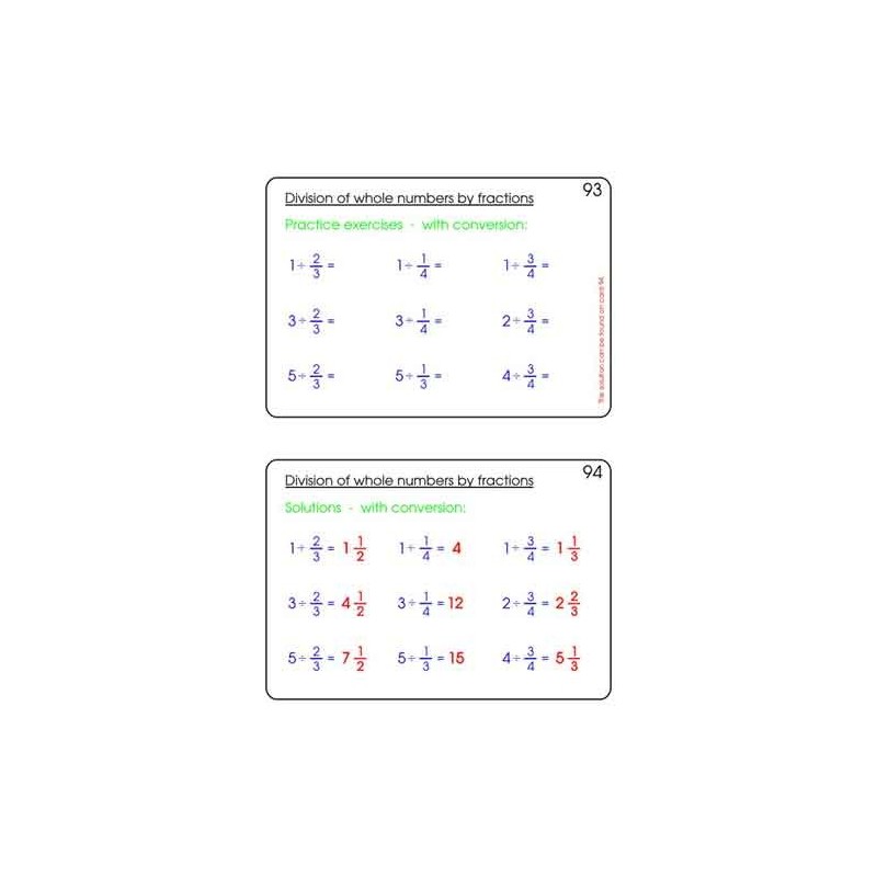 Fractions Part 2, Multiplication & Division	 (Dieser Artikel ist auch in deutsch erhältlich)