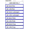 Gegensätze, Adj. blau