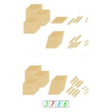 Goldenes Perlenmaterial Arbeitskartei