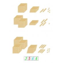 Goldenes Perlenmaterial Arbeitskartei