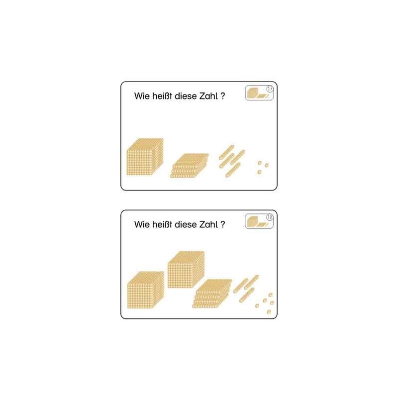 Goldenes Perlenmaterial Arbeitskartei