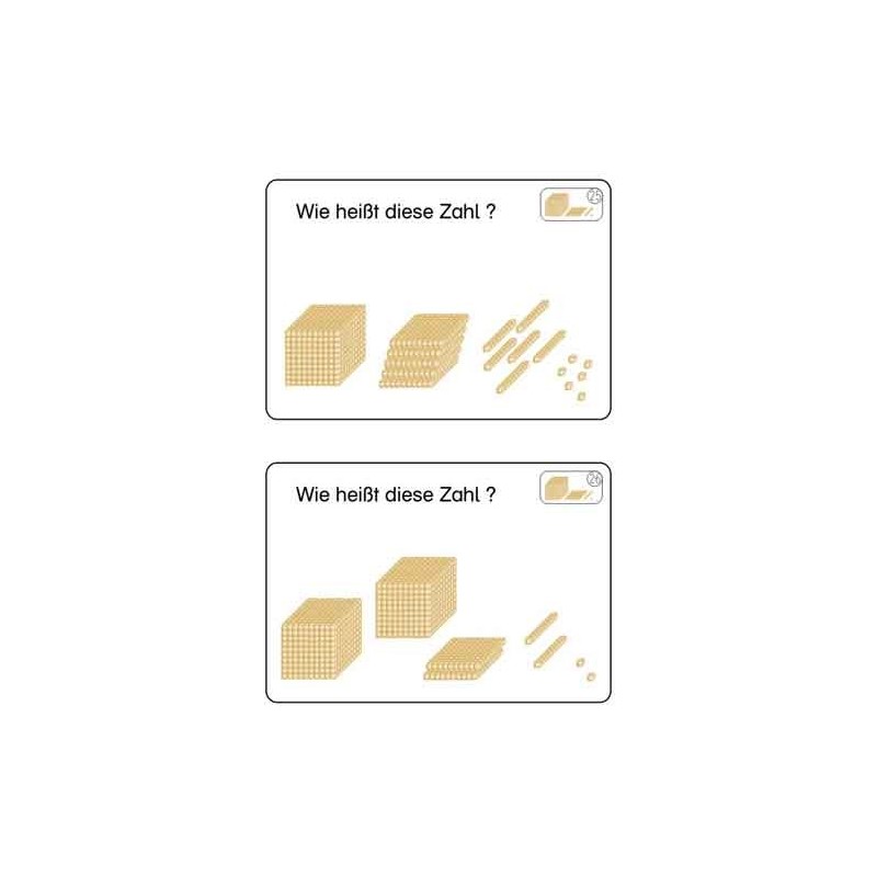 Goldenes Perlenmaterial Arbeitskartei