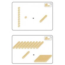 Goldenes Perlenmaterial Arbeitskartei