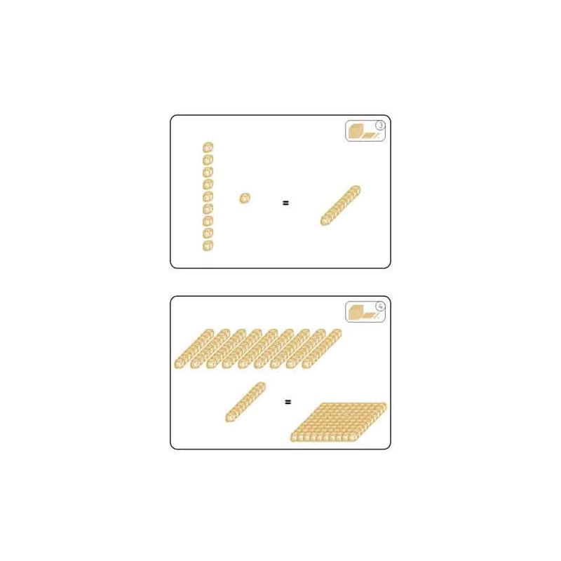 Goldenes Perlenmaterial Arbeitskartei