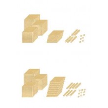 Goldenes Perlenmaterial Arbeitskartei