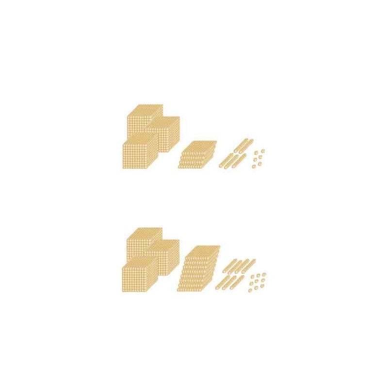 Goldenes Perlenmaterial Arbeitskartei