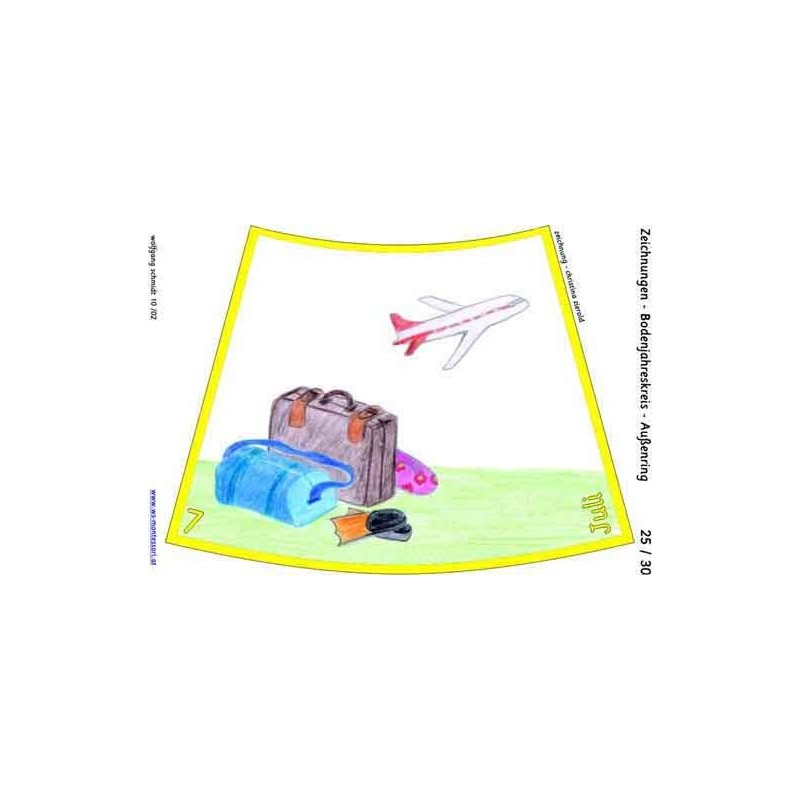 Annual circle for floor with drawings 105cm