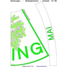 Jahreskreis für Boden mit Zeichnungen 105cm 