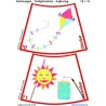Annual circle for table with drawings 75cm