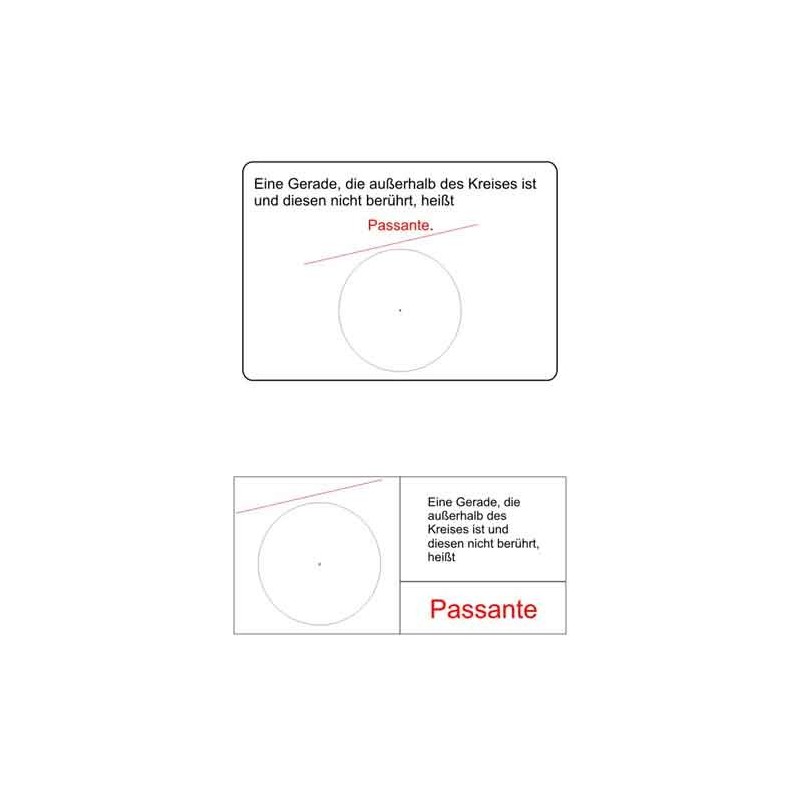 Card index to the circle