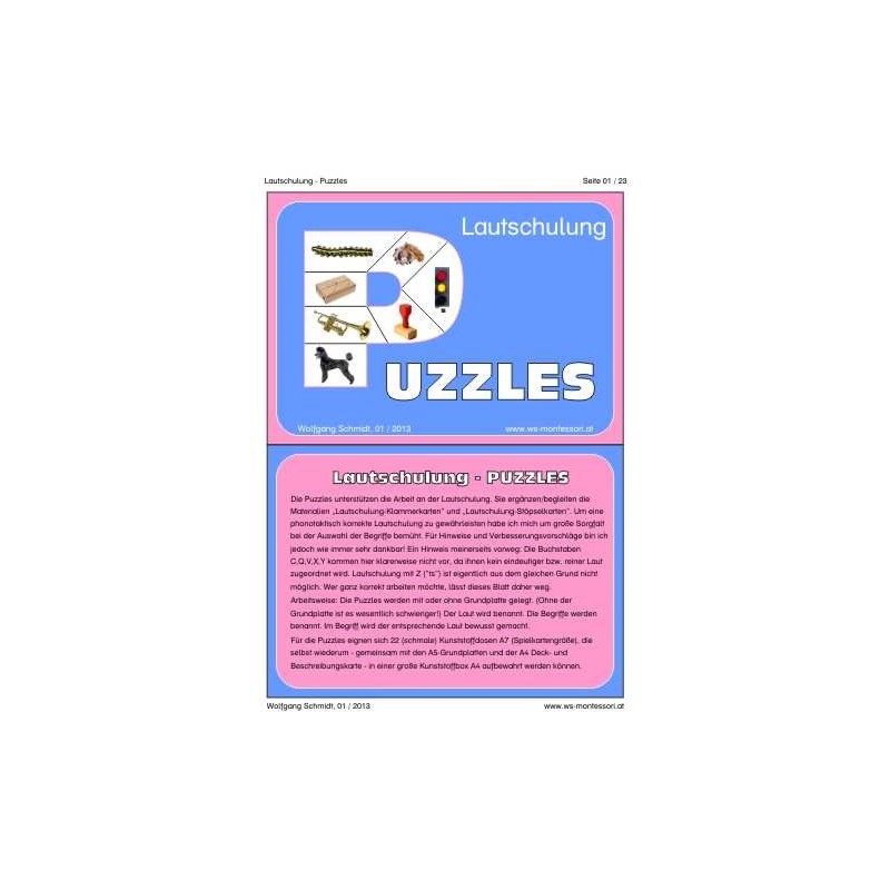 Lautschulung Puzzles