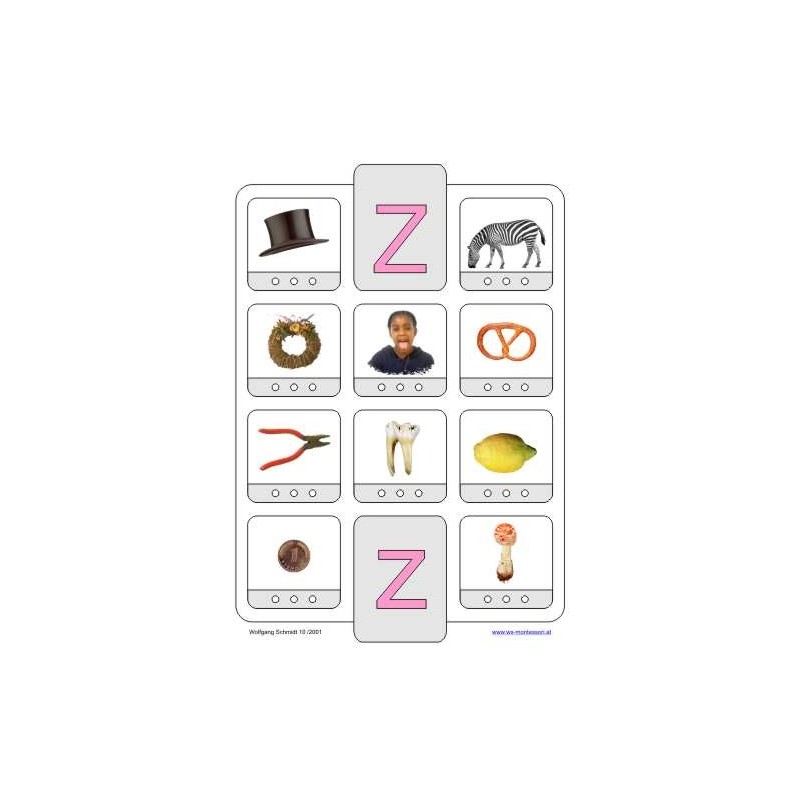Phonetic training stopper cards