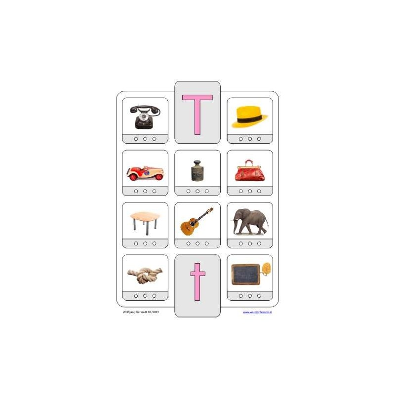 Phonetic training stopper cards