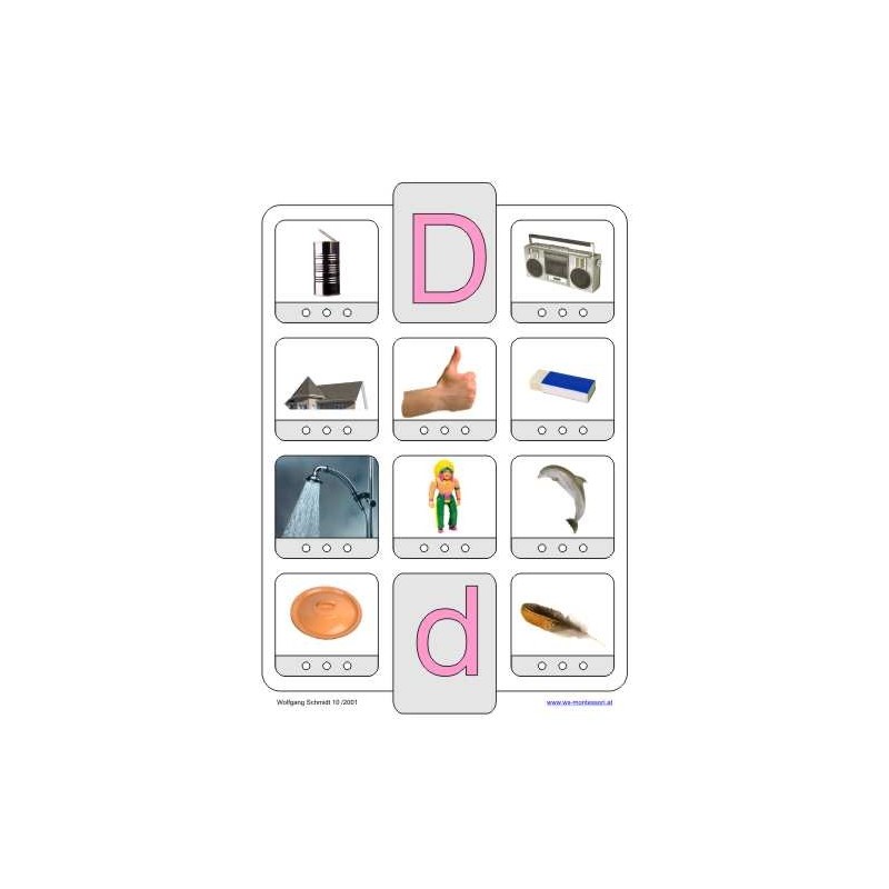 Phonetic training stopper cards