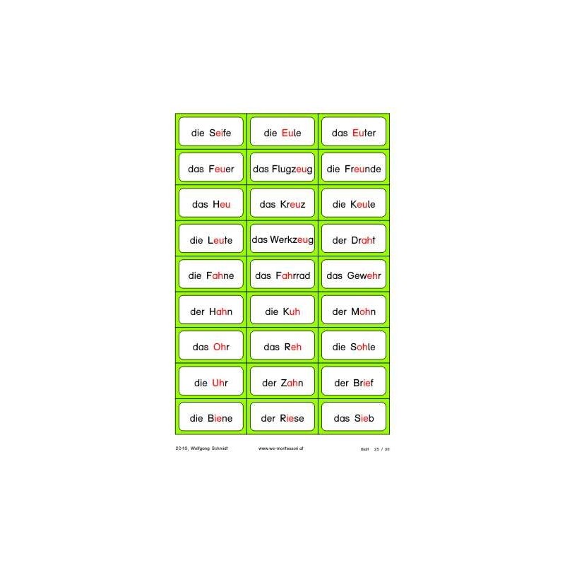 Reading material: phonograms