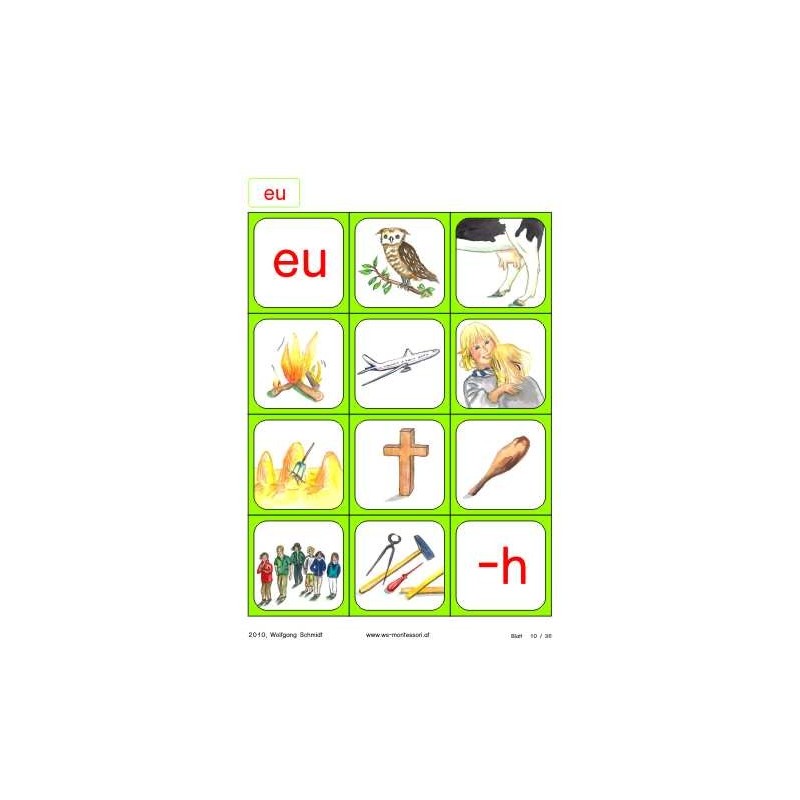 Reading material: phonograms