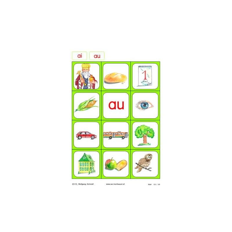 Reading material: phonograms