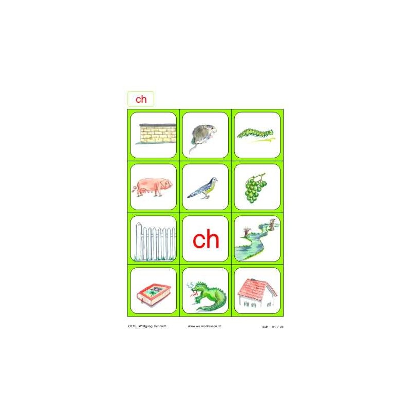 Reading material: phonograms
