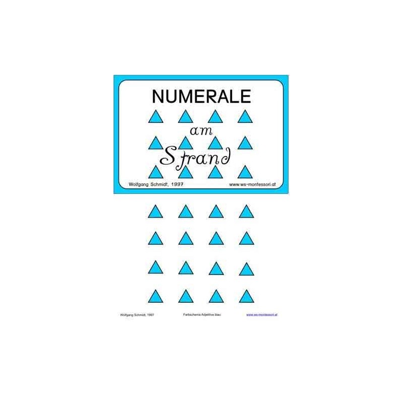Numeralien: Am Strand, Adj. blau